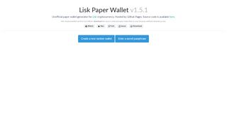 
                            11. Lisk Paper Wallet v1.5.1