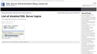 
                            5. List all disabled SQL Server logins | SQL Server Administration Blog ...