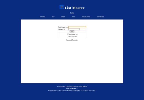 
                            11. List Master | Login