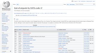 
                            13. List of airports by IATA code: C - Wikipedia