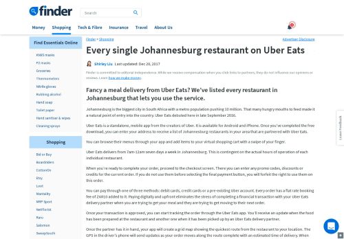
                            8. List of all Johannesburg restaurants on Uber Eats | finder South Africa