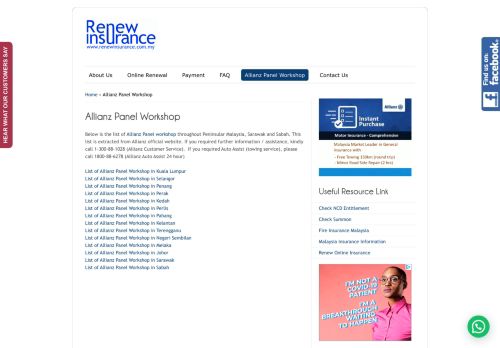 
                            10. List of Allianz Panel Workshop - Renew Insurance ...