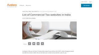 
                            7. List of Commercial Tax websites in India - Avalara