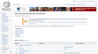 
                            2. List of common physics notations - Wikipedia