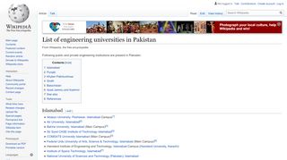 
                            13. List of engineering universities in Pakistan - Wikipedia