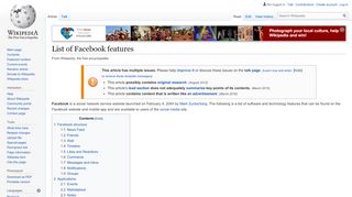 
                            3. List of Facebook features - Wikipedia