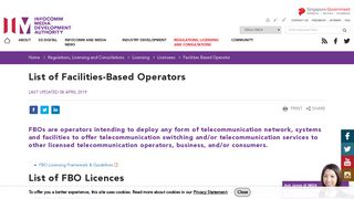 
                            4. List of Facilities-Based Operators - Infocomm Media Development ...