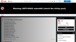 
                            9. List of fake 9gag accounts/copycats. : 9gag - Reddit
