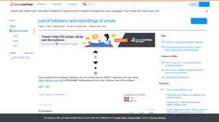 
                            13. List of followers and recordings of smule - Stack Overflow