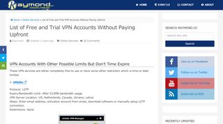 
                            4. List of Free and Trial VPN Accounts Without Paying Upfront ...