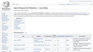 
                            8. List of Games for Windows – Live titles - Wikipedia