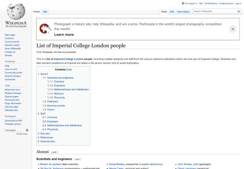 
                            11. List of Imperial College London people - Wikipedia