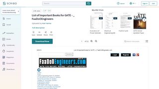 
                            7. List of Important Books for GATE - _ FaaDoOEngineers | Electrical ...