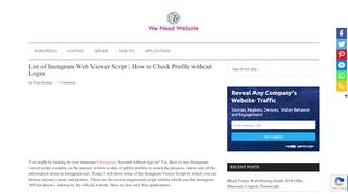 
                            7. List of Instagram Web Viewer Script | How to Check Profile without ...