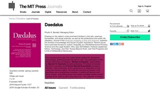 
                            13. List of Issues | Daedalus | MIT Press Journals
