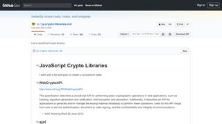 
                            4. List of JavaScript Crypto libraries. · GitHub