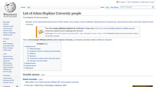 
                            9. List of Johns Hopkins University people - Wikipedia