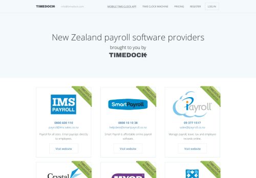 
                            12. List of New Zealand payroll providers - TimeDock