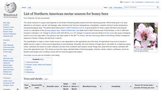 
                            9. List of Northern American nectar sources for honey bees - Wikipedia