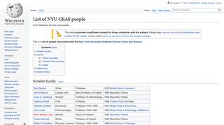 
                            7. List of NYU GSAS people - Wikipedia