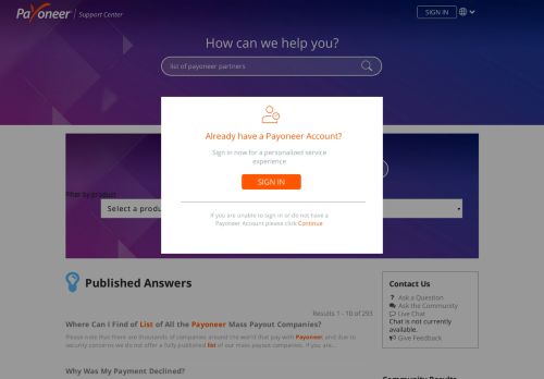 
                            7. list of payoneer partners - Find Answers - Service