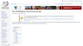 
                            11. List of Philippine-based music groups - Wikipedia