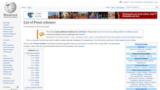 
                            11. List of Ponzi schemes - Wikipedia