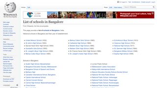 
                            11. List of schools in Bangalore - Wikipedia