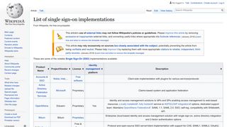 
                            12. List of single sign-on implementations - Wikipedia