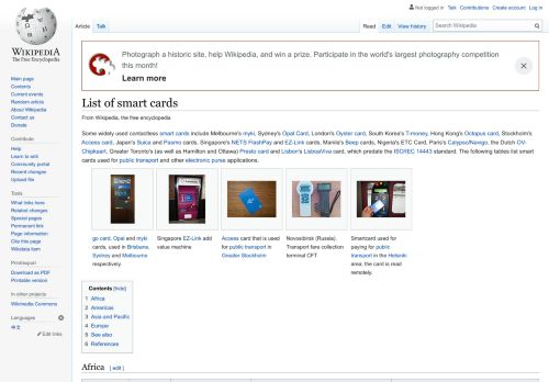
                            9. List of smart cards - Wikipedia
