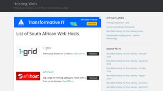 
                            3. List of South African Web Hosts - Hosting Web