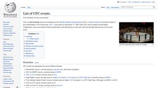 
                            6. List of UFC events - Wikipedia