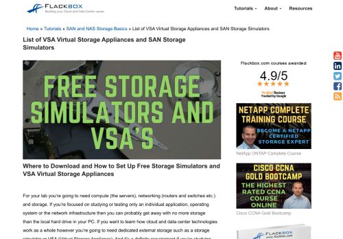 
                            10. List of VSA Virtual Storage Appliances and SAN Storage Simulators ...