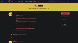 
                            6. List of working Pokemon GO API's - PogoDev Talk