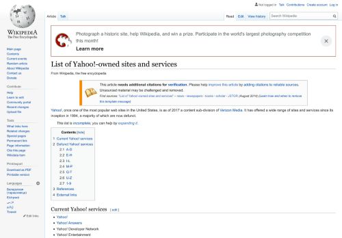 
                            9. List of Yahoo!-owned sites and services - Wikipedia