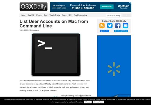 
                            13. List User Accounts on Mac from Command Line - OSXDaily