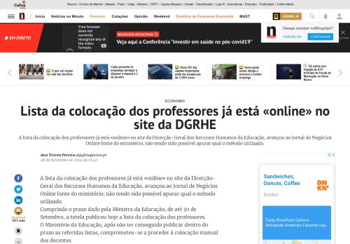 
                            8. Lista da colocação dos professores já está «online» no site da DGRHE