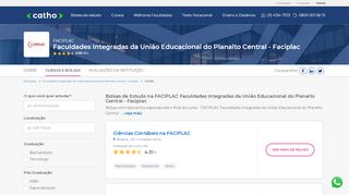 
                            3. Lista de Cursos FACIPLAC | Catho Educação