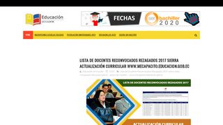 
                            13. Lista de Docentes Reconvocados Rezagados 2017 Sierra ...