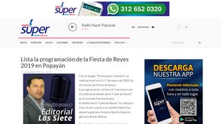 
                            5. Lista la programación de la Fiesta de Reyes 2019 en Popayán ...