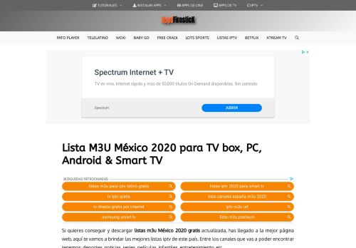 
                            7. Lista M3U México 2019 para TV Box, PC, Android & Smart TV