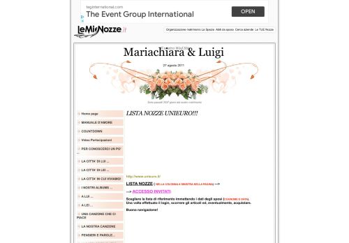 
                            9. LISTA NOZZE UNIEURO!!! - Wed Site di Mariachiara & Luigi ...