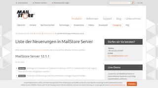 
                            13. Liste der Neuerungen in MailStore Server