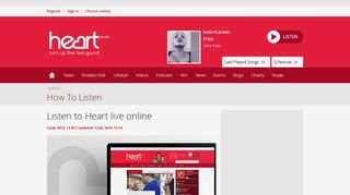 
                            5. Listen LIVE Online! - Heart Radio