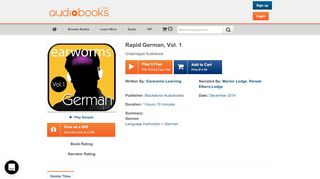 
                            10. Listen to Rapid German, Vol. 1 by Earworms Learning at ...