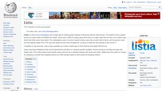 
                            13. Listia - Wikipedia