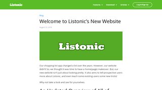 
                            3. Listonic Has a New Website!