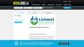 
                            9. Listowel Credit Union Ltd Jobs and Reviews on Irishjobs.ie