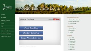 
                            7. Listowel Golf Club | Public Tee Time Login