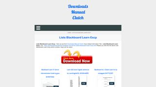 
                            6. Lists Blackboard Learn Escp | Downloads Manual Clutch